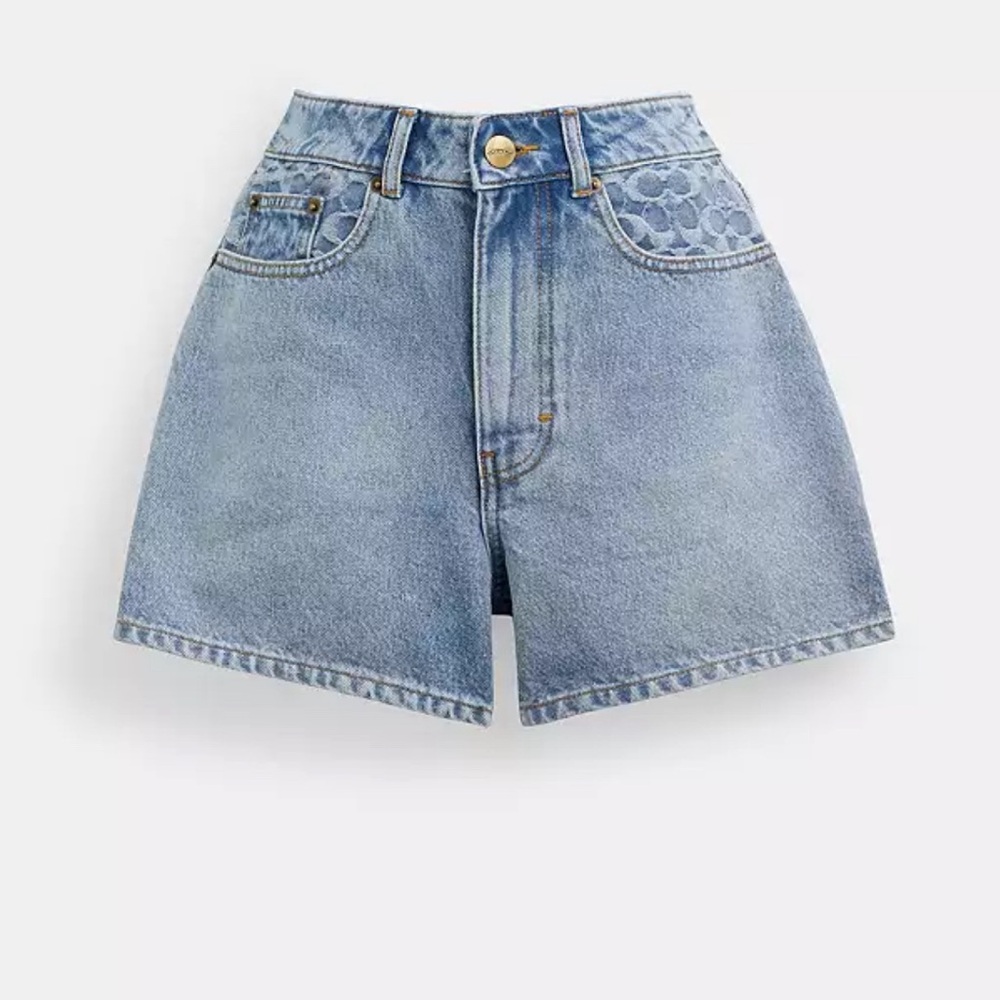 Coach Denim Shorts in Organic Cotton. Sz: 25